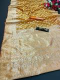 Silk Saree Mustard Banarsi Silk Finish Kanjiviram Shieno Sarees #5481892